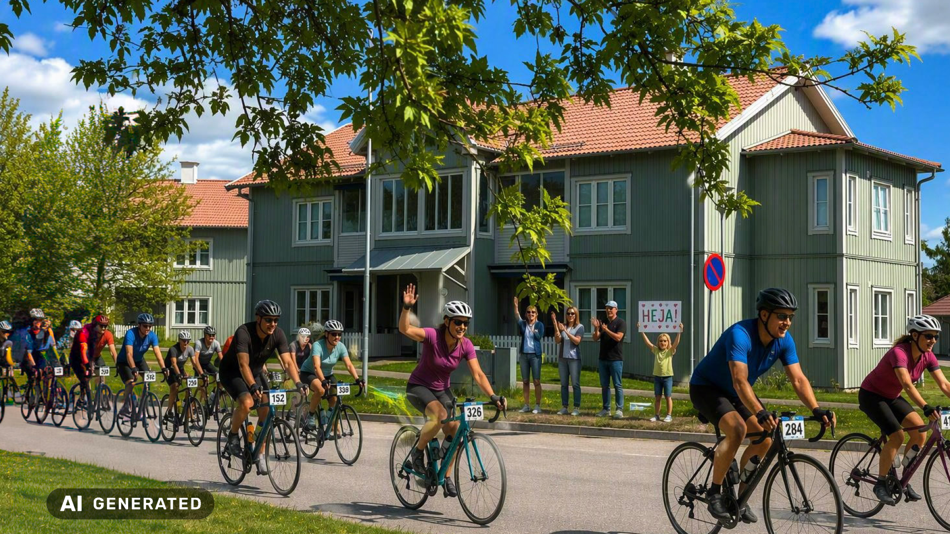 AI-genererad bild på ett motionslopp, cykel. 